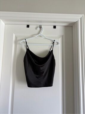 Dress Forum Black Satin Cowl Neck Camisole
